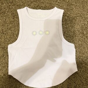 Light Purple Tank Top with Daisy Print
